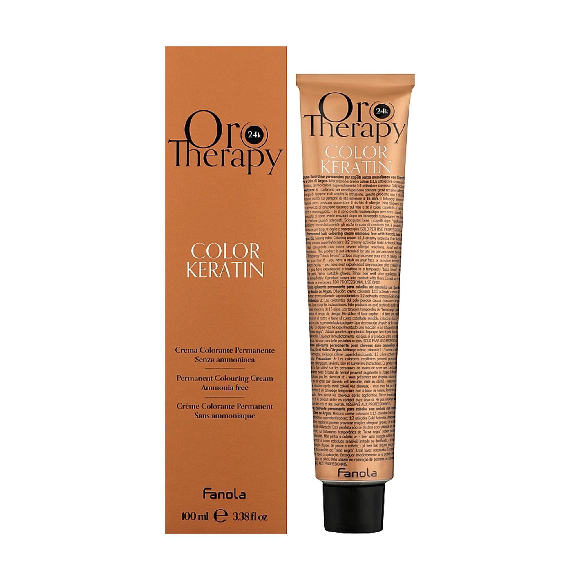 Безаміачна крем-фарба для волосся Fanola Oro Therapy Color Keratin Oro Puro 7.31 Blonde Sandy, 100 мл